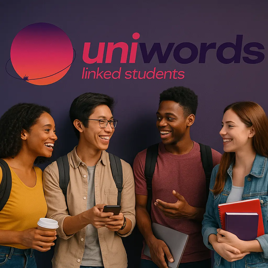estudiantes internacionales riendo teniendo una gran experiencia con uniwords