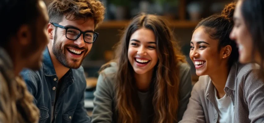 Estudiantes en la biblioteca reunidos por Uniwords