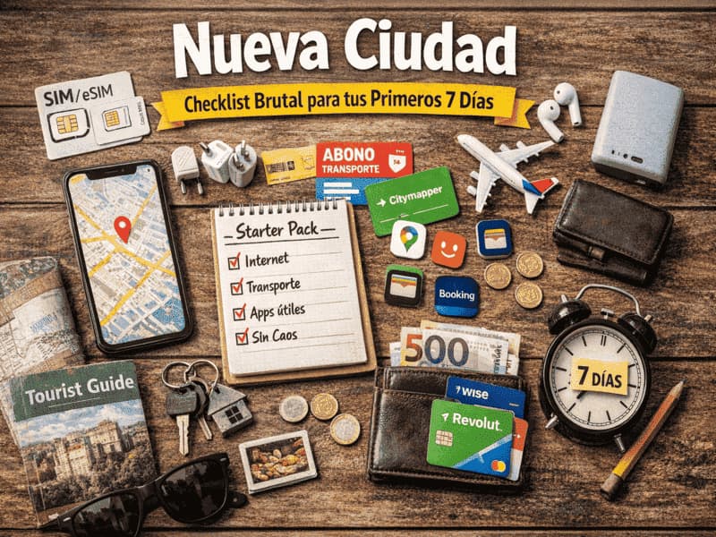 Checklist al llegar a una nueva ciudad que no conoces